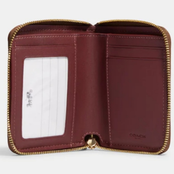 COACH small Zip Around  Wallet  In Signature Jacquard - Picture 4 of 9